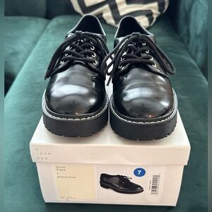 A New Day Shiny Lugged Sole Low Top Shoes